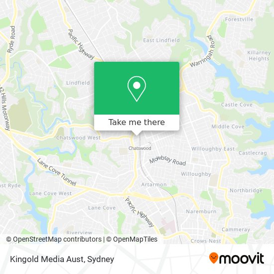 Kingold Media Aust map