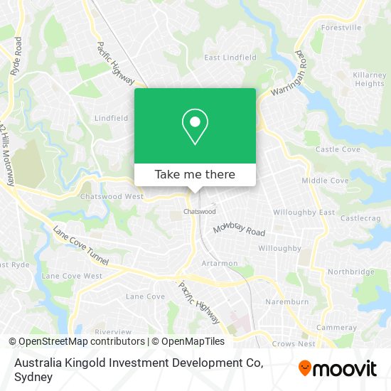 Mapa Australia Kingold Investment Development Co