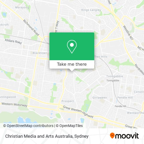 Christian Media and Arts Australia map