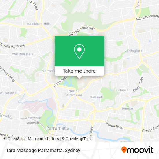 Tara Massage Parramatta map