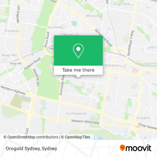 Mapa Orogold Sydney