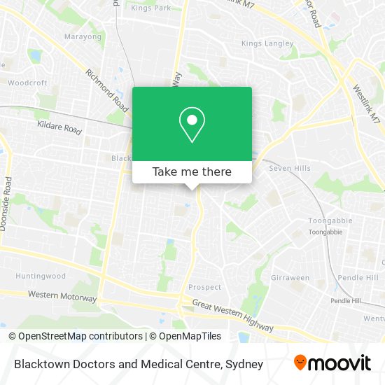 Blacktown Doctors and Medical Centre map