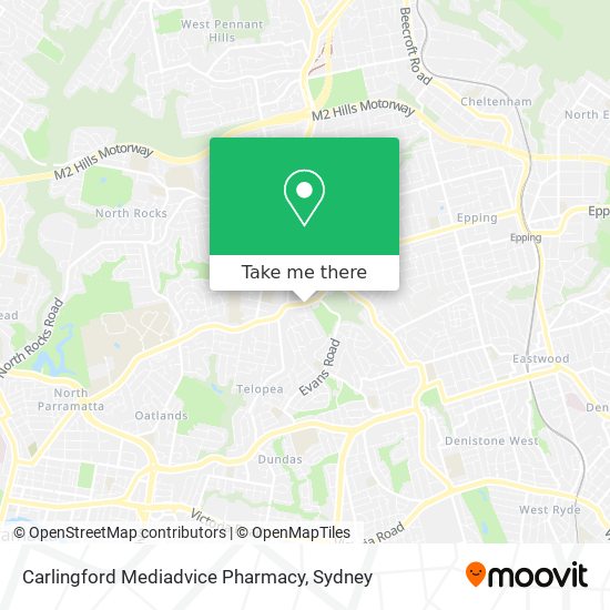 Mapa Carlingford Mediadvice Pharmacy