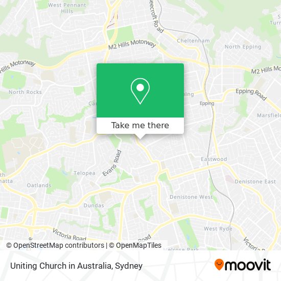 Mapa Uniting Church in Australia