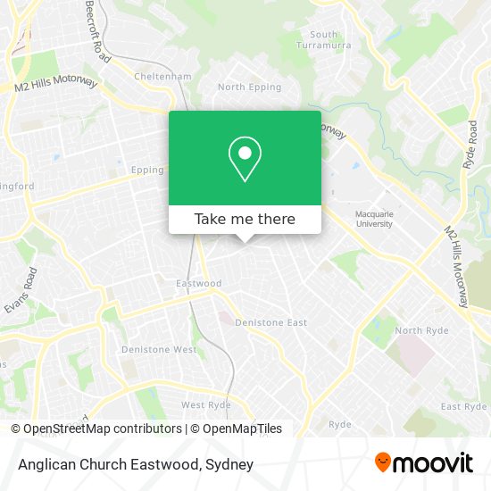 Anglican Church Eastwood map