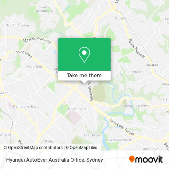 Mapa Hyundai AutoEver Australia Office