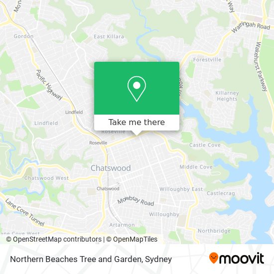 Northern Beaches Tree and Garden map