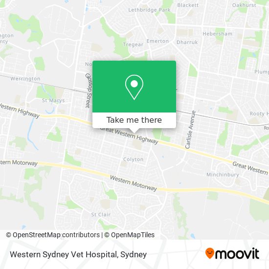 Western Sydney Vet Hospital map