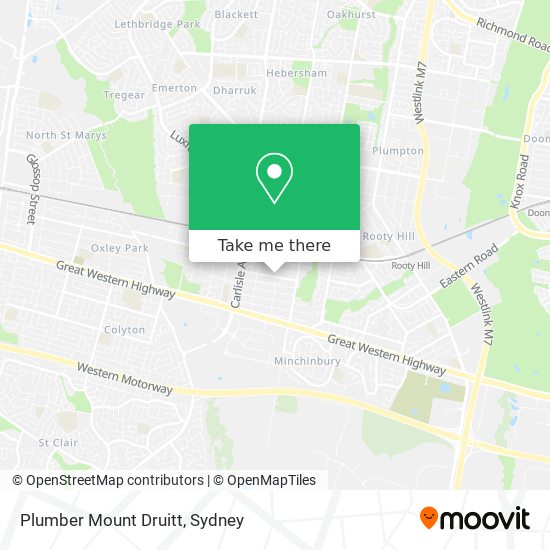 Plumber Mount Druitt map