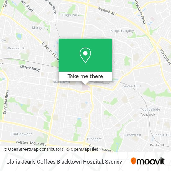 Mapa Gloria Jean's Coffees Blacktown Hospital