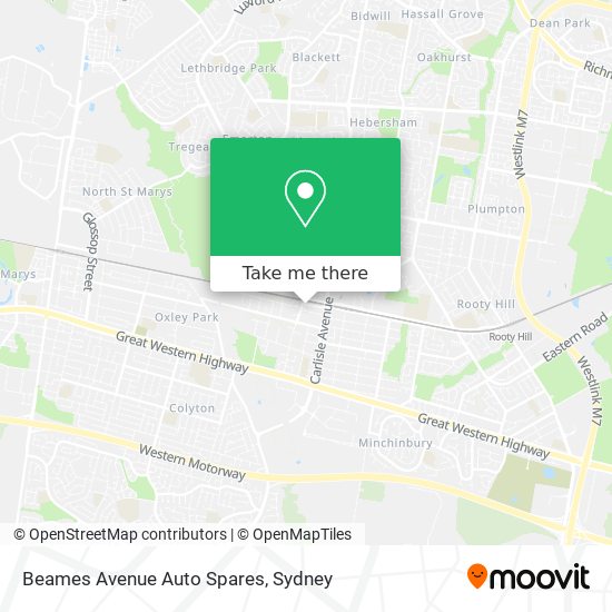 Beames Avenue Auto Spares map