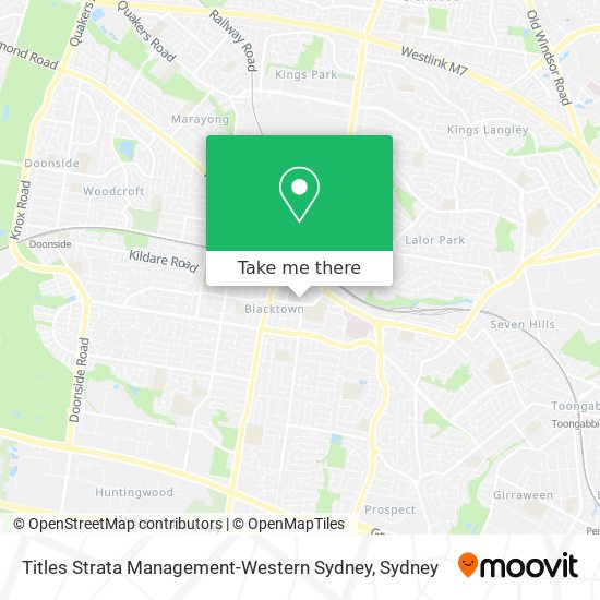 Titles Strata Management-Western Sydney map