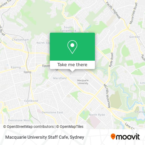 Macquarie University Staff Cafe map