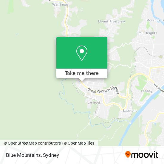 Mapa Blue Mountains