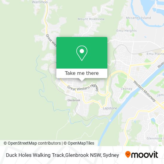 Duck Holes Walking Track,Glenbrook NSW map