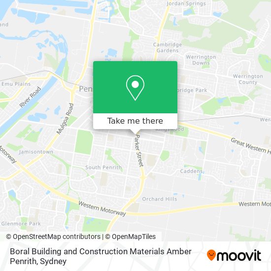 Mapa Boral Building and Construction Materials Amber Penrith