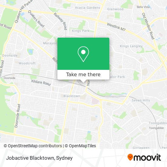 Jobactive Blacktown map