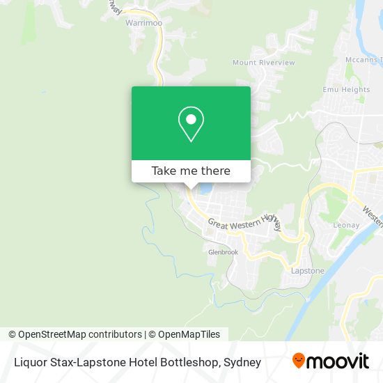 Liquor Stax-Lapstone Hotel Bottleshop map