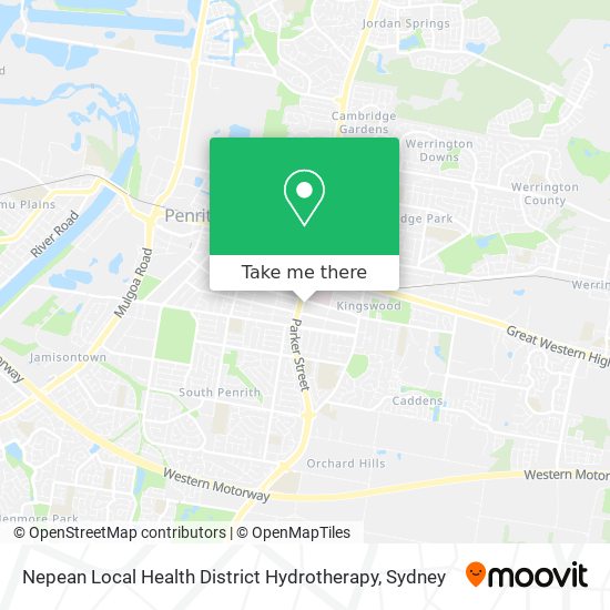 Nepean Local Health District Hydrotherapy map