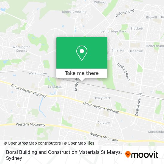 Boral Building and Construction Materials St Marys map