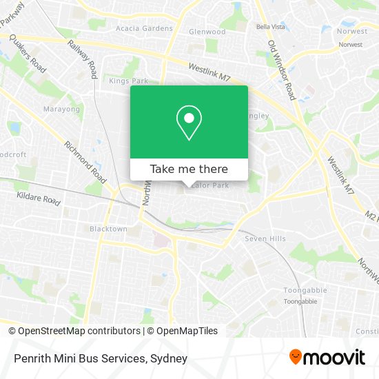 Penrith Mini Bus Services map