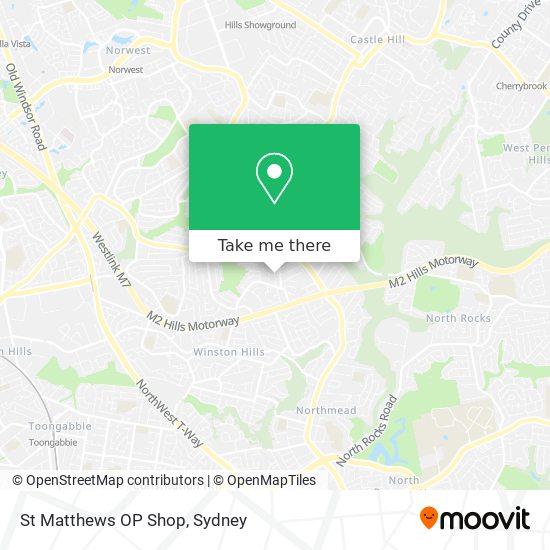 St Matthews OP Shop map