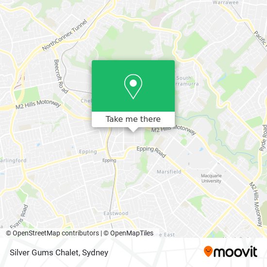 Silver Gums Chalet map