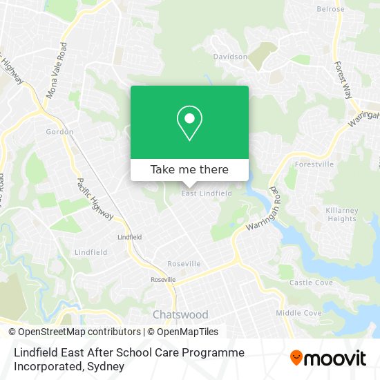 Mapa Lindfield East After School Care Programme Incorporated
