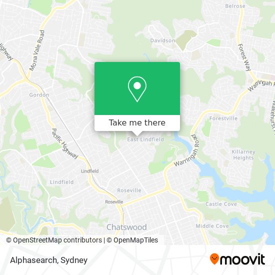 Alphasearch map