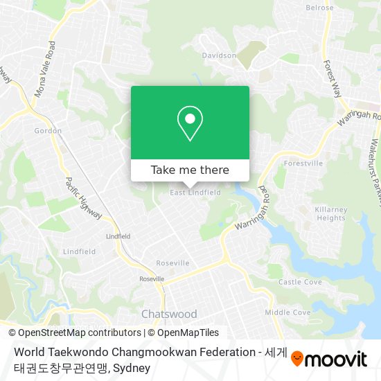 Mapa World Taekwondo Changmookwan Federation - 세게태권도창무관연맹