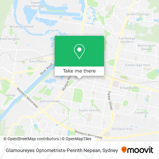 Mapa Glamoureyes Optometrists-Penrith Nepean