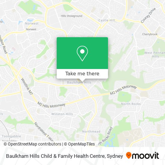 Mapa Baulkham Hills Child & Family Health Centre
