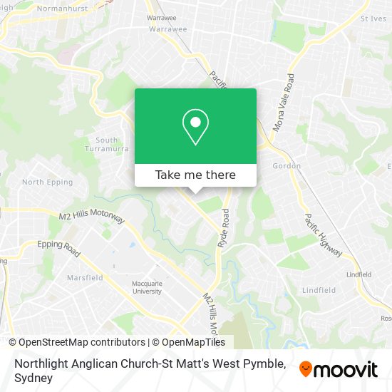 Northlight Anglican Church-St Matt's West Pymble map
