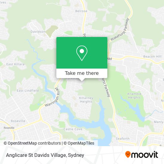 Anglicare St Davids Village map