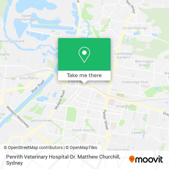 Mapa Penrith Veterinary Hospital-Dr. Matthew Churchill