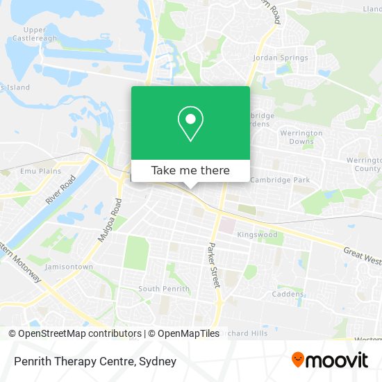 Mapa Penrith Therapy Centre