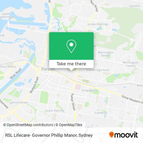 Mapa RSL Lifecare- Governor Phillip Manor