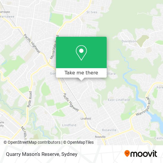 Quarry Mason's Reserve map