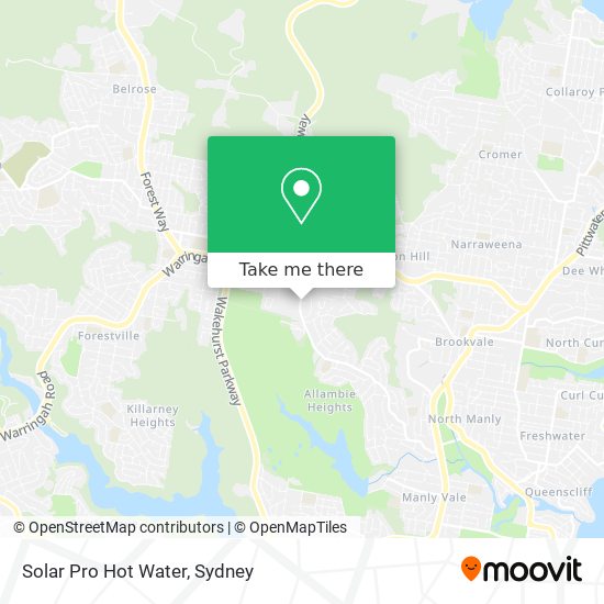 Solar Pro Hot Water map