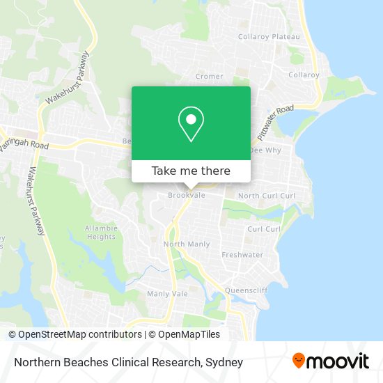 Northern Beaches Clinical Research map