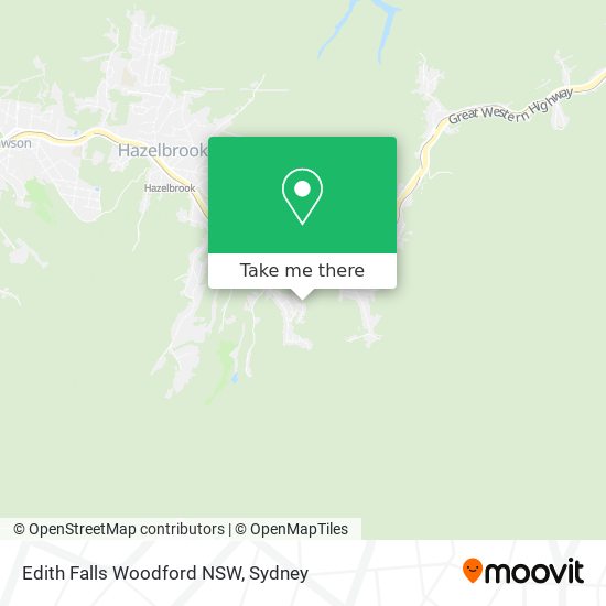 Edith Falls Woodford NSW map