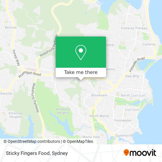 Sticky Fingers Food map