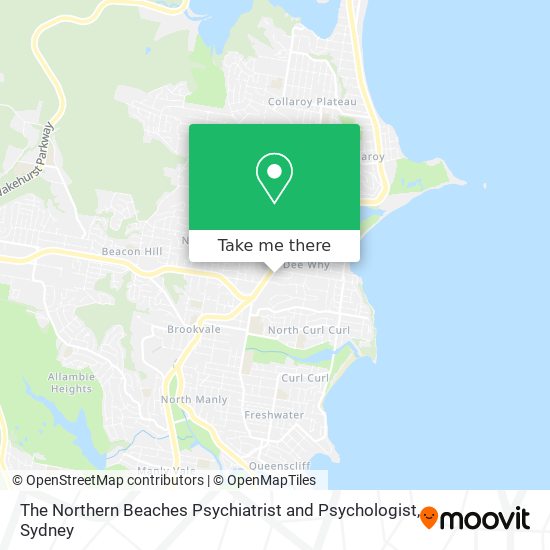 The Northern Beaches Psychiatrist and Psychologist map