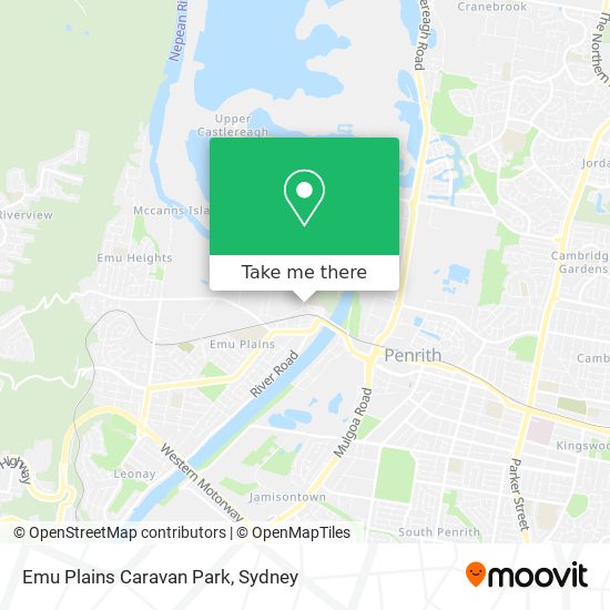 Emu Plains Caravan Park map