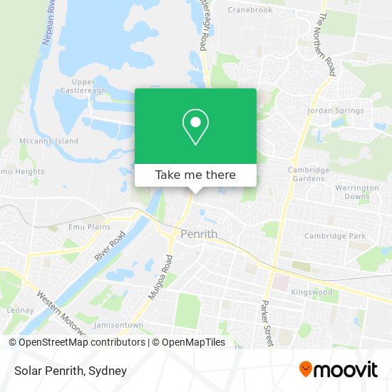 Solar Penrith map