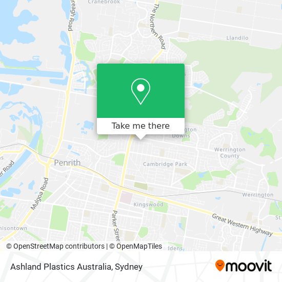 Ashland Plastics Australia map