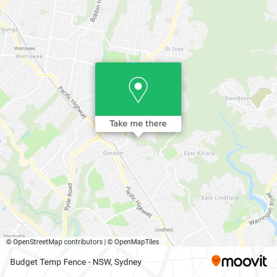 Budget Temp Fence - NSW map