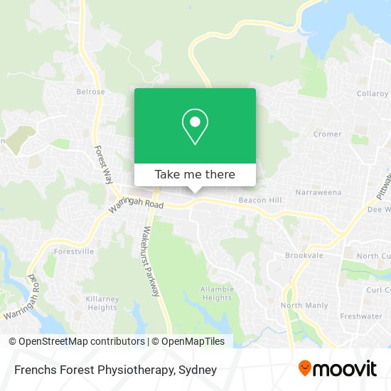 Mapa Frenchs Forest Physiotherapy