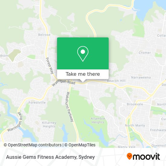 Mapa Aussie Gems Fitness Academy