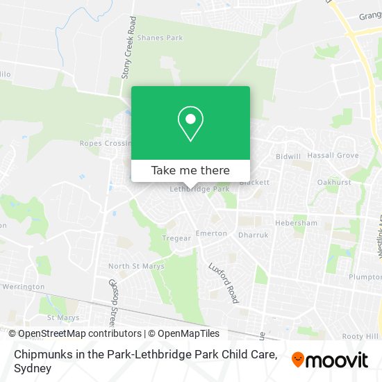 Chipmunks in the Park-Lethbridge Park Child Care map